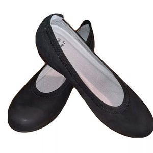 Dansko Kristen Black Milled Nubuck Leather Flats
